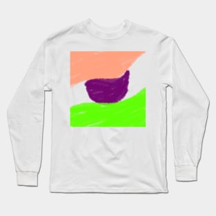 Red green watercolor art design Long Sleeve T-Shirt